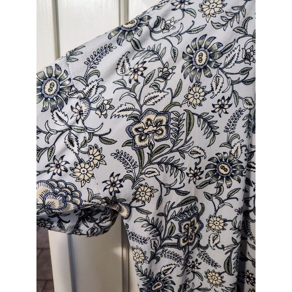 Lucky Brand Women’s Pajama Top - Mini Denim Floral - Size L Fast Shipping - Picture 7 of 14